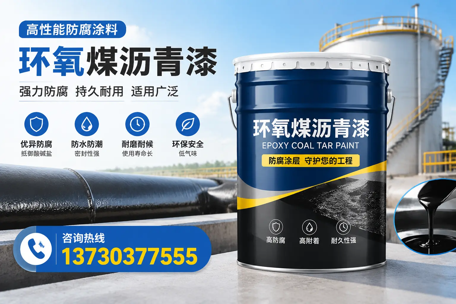 环氧煤沥青漆的耐久性分析,适合七台河的使用场景